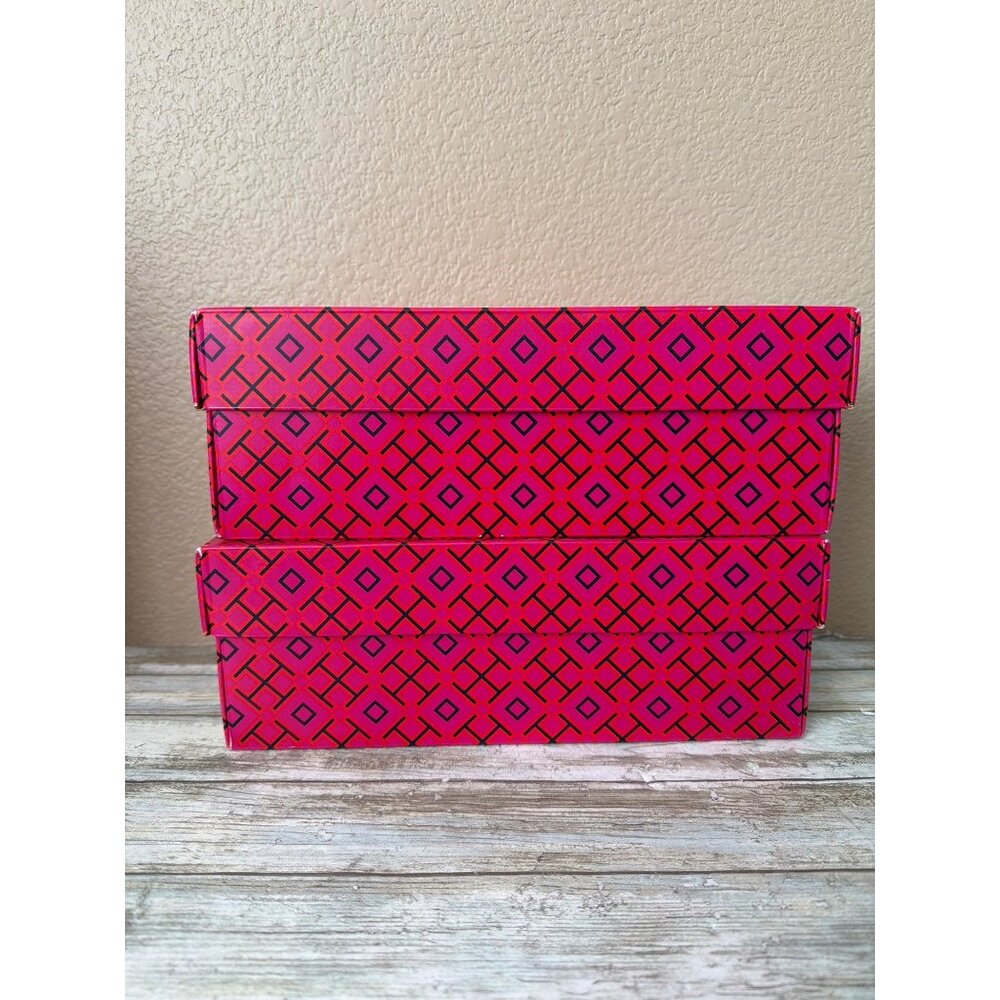 Set of 2 Tory Burch Sandals Shoe Gift Boxes and Tissue Paper - EMPTY 11" x 4" - Picture 3 of 9